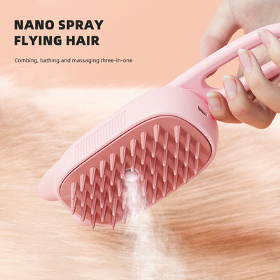 購入 ペット 整形 ブラシ 猫 ロング ハンドル 電動 USB 水スプレー 蒸気 毛穴 犬 髪 クリーン オンライン製造