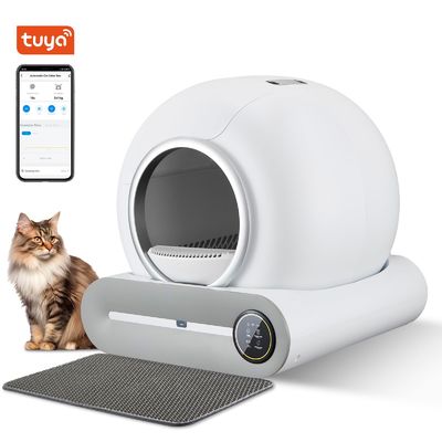 トウヤ 猫用のインテリジェントゴミ箱 静かな 閉ざされたスマートクリーニングゴミ箱