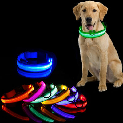 LED 犬の襟 防水 閃光 ライトアップ 夜行 調整可能な USB 充電可能