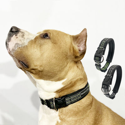 ブラック 閃く 輝く 犬の襟 カスタム SML LED ライトアップ 犬の襟