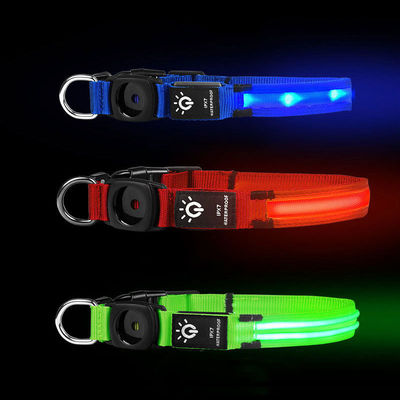 LED 犬襟 防水 中型 大型 犬 エアタグホルダー フラッシュ ライトアップ オーダーメイド ロゴデザイン
