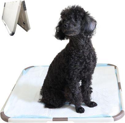 犬の小便パッド 折りたたむポットトレーニングホルダー 子犬のトレーニングのためのポータブルシリコントレイ